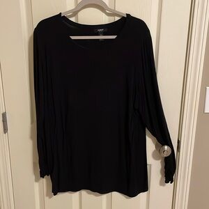 Alfani Long Sleeve Tee with Ruching Detail at Cuffs